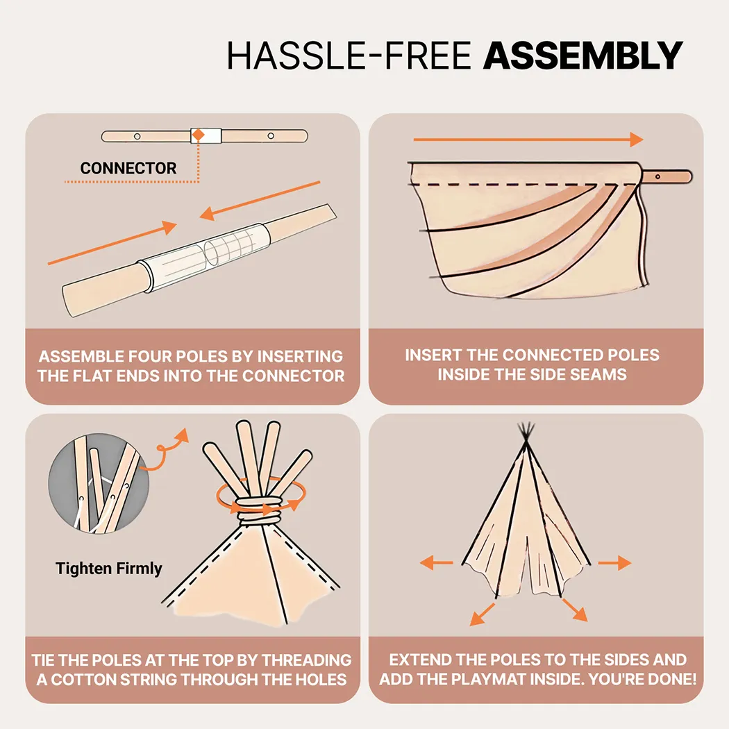 Kids Play Teepee Tent - Image 6