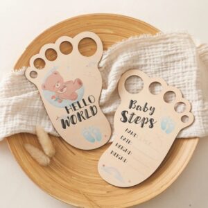 Wooden Baby Milestone Card