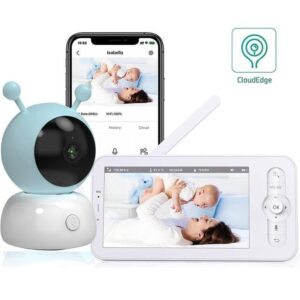 5" HD Wireless Baby Monitor with Camera, Night Vision, Lullabies