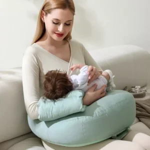 Hands-Free Nursing Pillow with Waist Support and Storage Pocket – Comfortable Breastfeeding Cushion for Moms